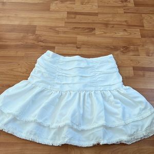 white mini skirt size L